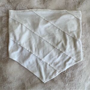 CREAM TERRY BANDANA TIE TOP